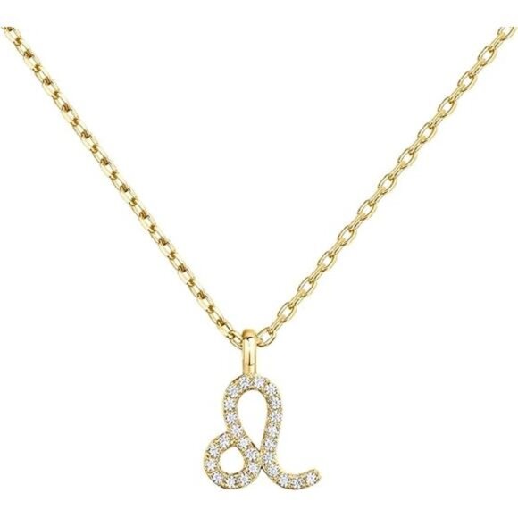 14K Gold Plated Cubic Zirconia Astrology Necklaces for Women - Zodiac Pendant - Picture 6 of 6